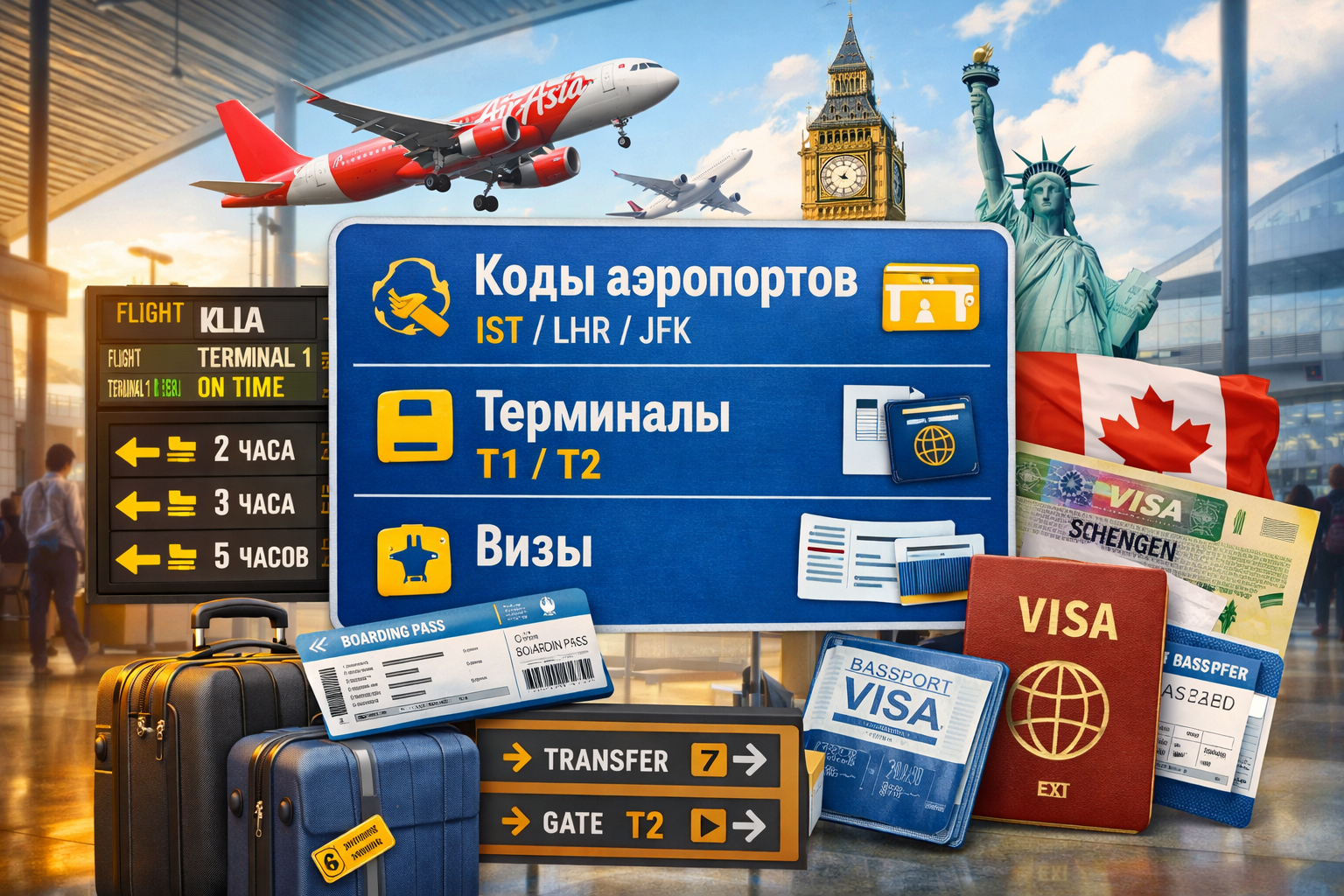 Пересадка в аэропорту: что важно знать