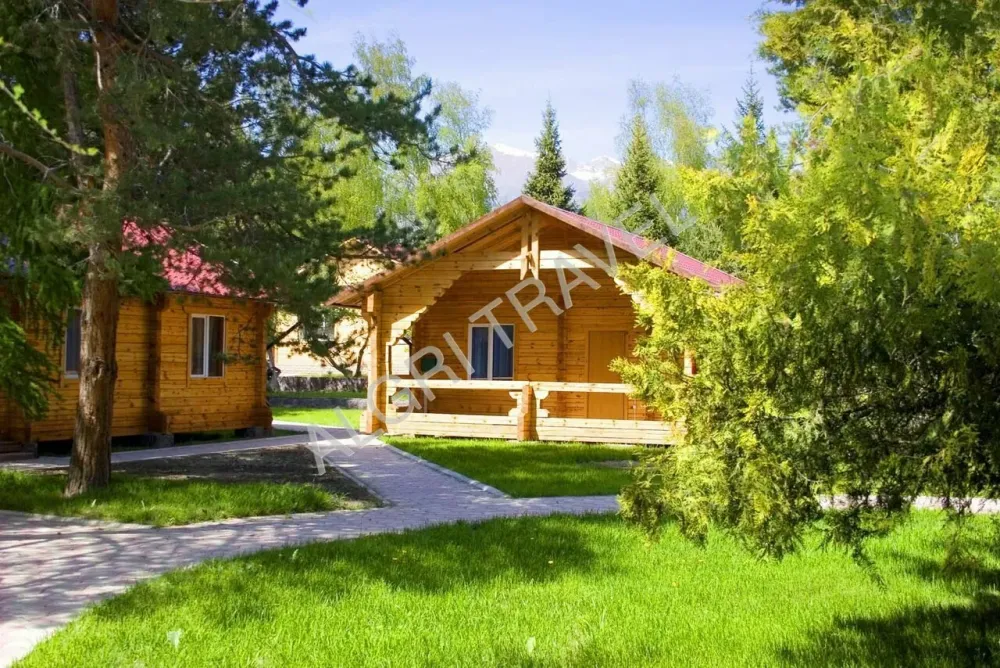 Домики утопают в зелени