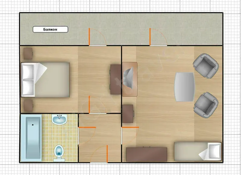 2 комнатный 3 местный номер в корпусе  Акун