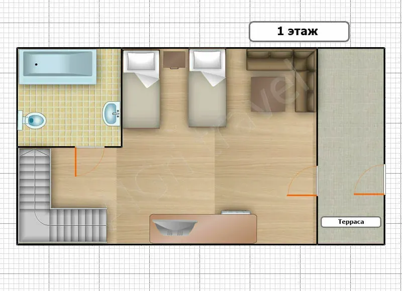 Коттедж Салкын 2 комнатный 4 местный в Акуне фото