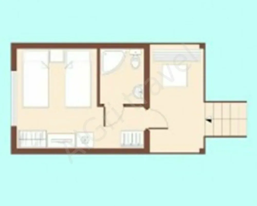 План-схема домика Стандарт Твин