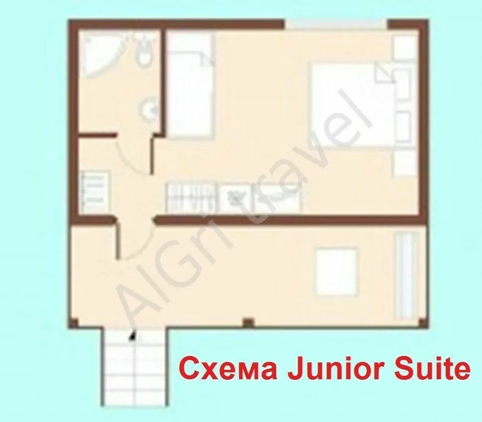 План схема 3 местного коттеджа в Аквамарин Резорт Алаколь