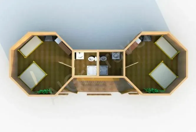 Схема номера Бунгало семейный 6 местный в ЦСО Пеликан