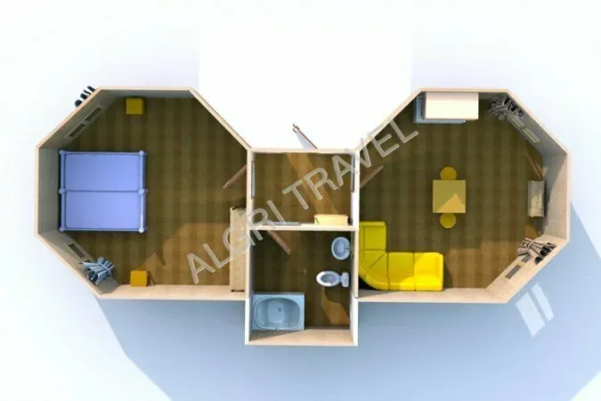 Люкс бунгало 2 местный в ЦСО Пеликан Алаколь