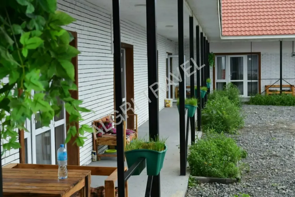 Террасы номеров базы отдыха Атмосфера