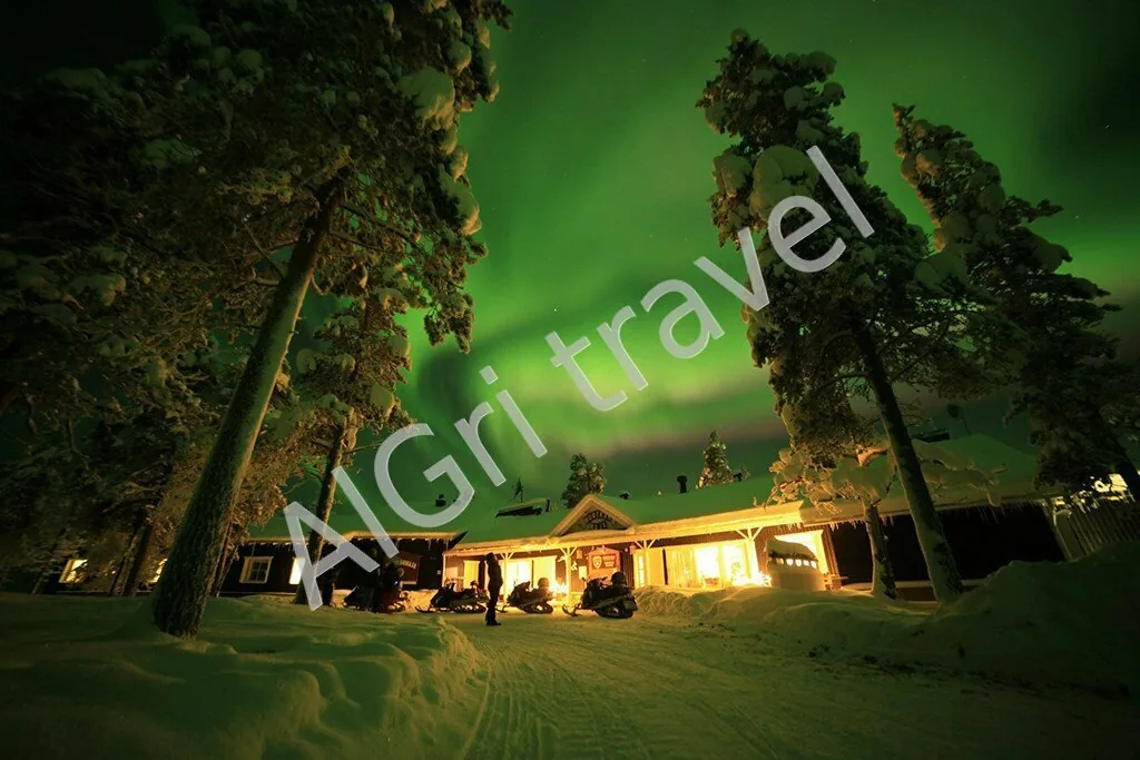 Северное сияние в Лапландии Северное сияние